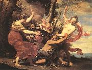 Simon Vouet Father Time Overcome by Love, Hope and Beauty oil painting